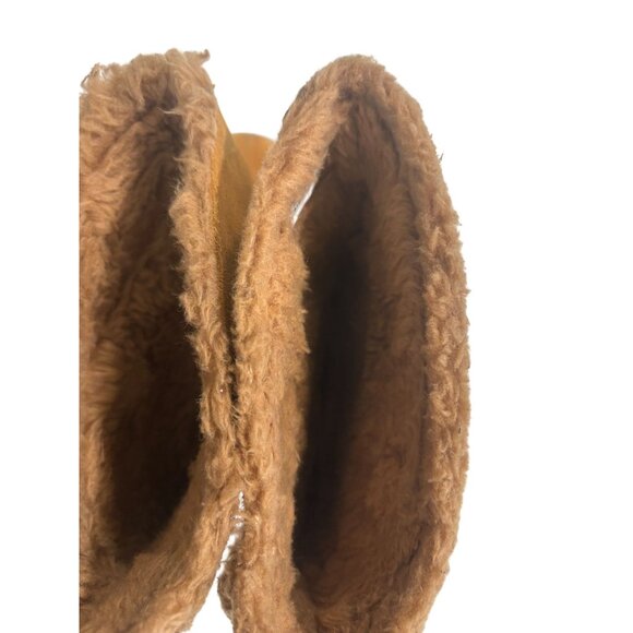 Timberland Womens 9W Tan Suede Fur-Lined Tall Boots With Rubber Soles - Picture 11 of 13